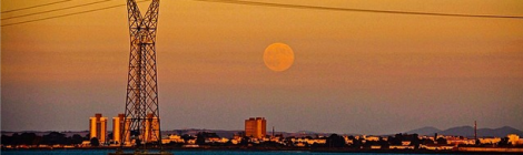 La superluna en Cadiz, España 2014